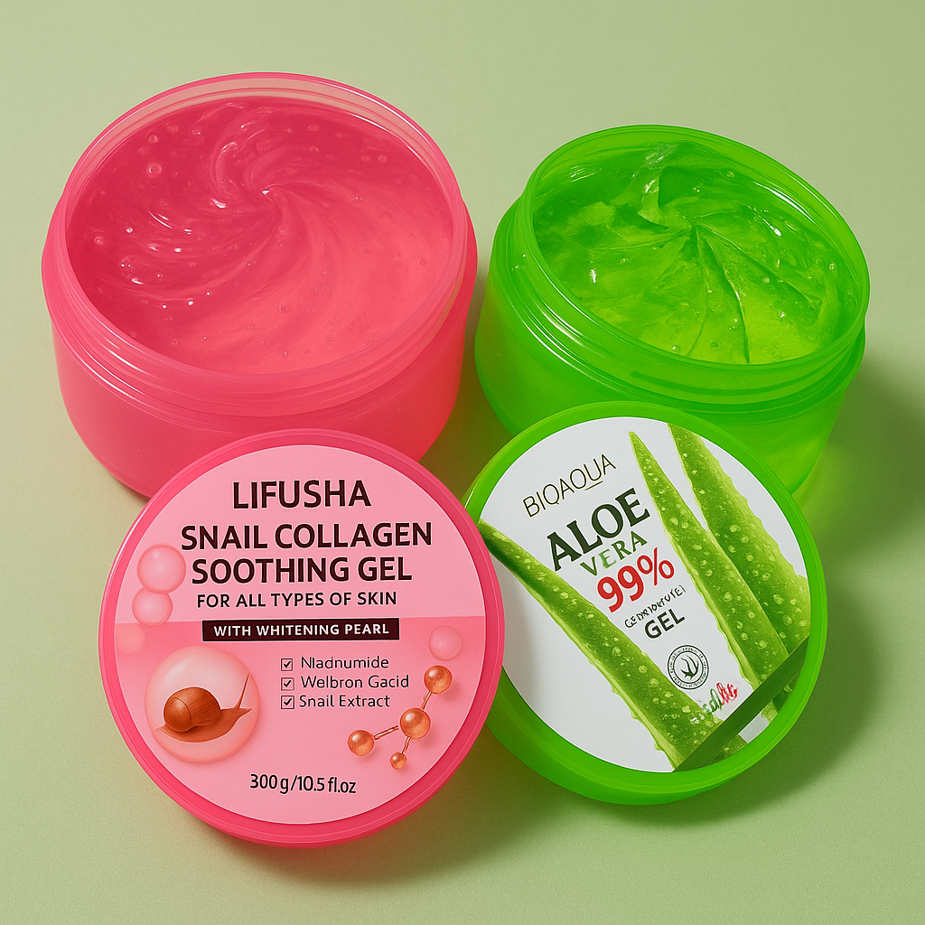 2in1 Gel + Moisturizer – Skin Repair & Hydration Duo | Snail + Bioaqua / Pom / Vit E / Vit C / AloeVera